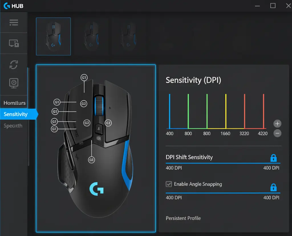 Customizing Your DPI with G HUB on Logitech G402 1