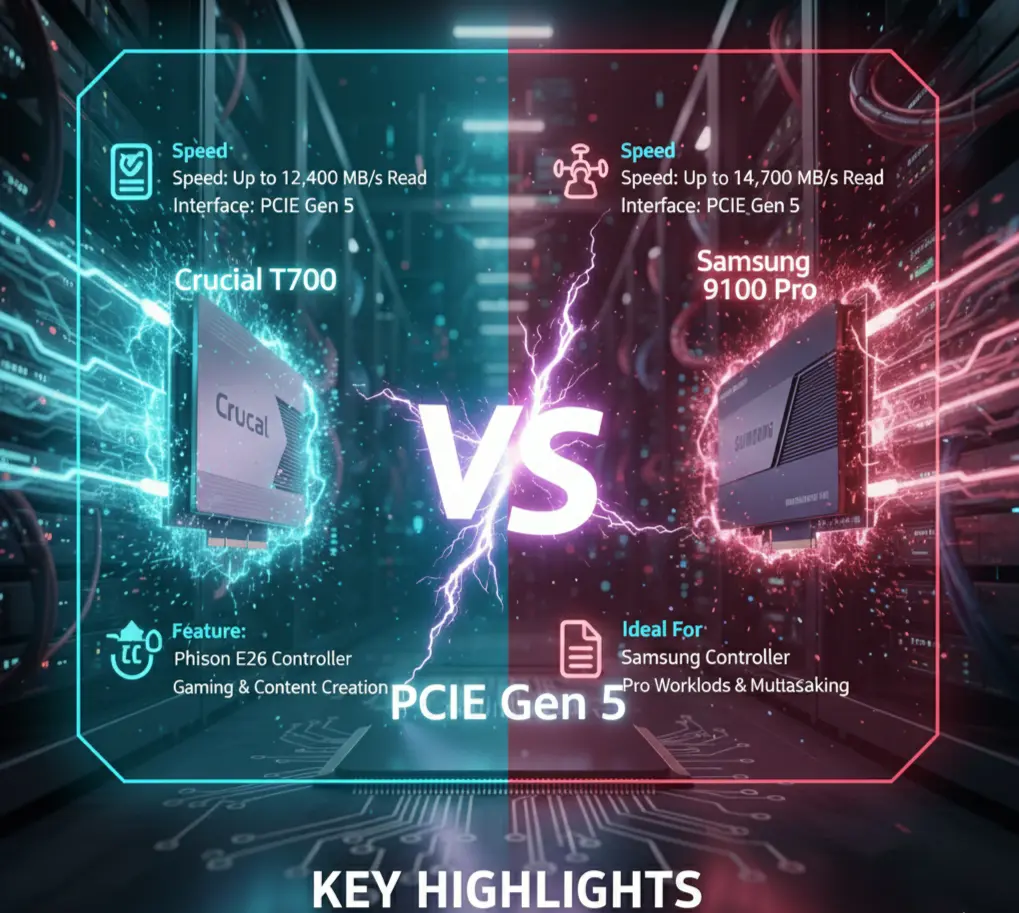 Crucial T700 and Samsung 9100 Pro