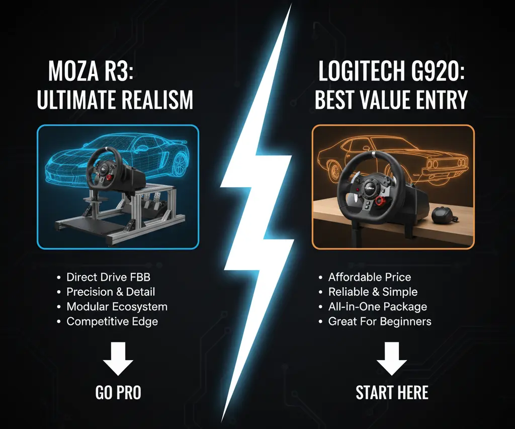 Moza R3 or Logitech G920