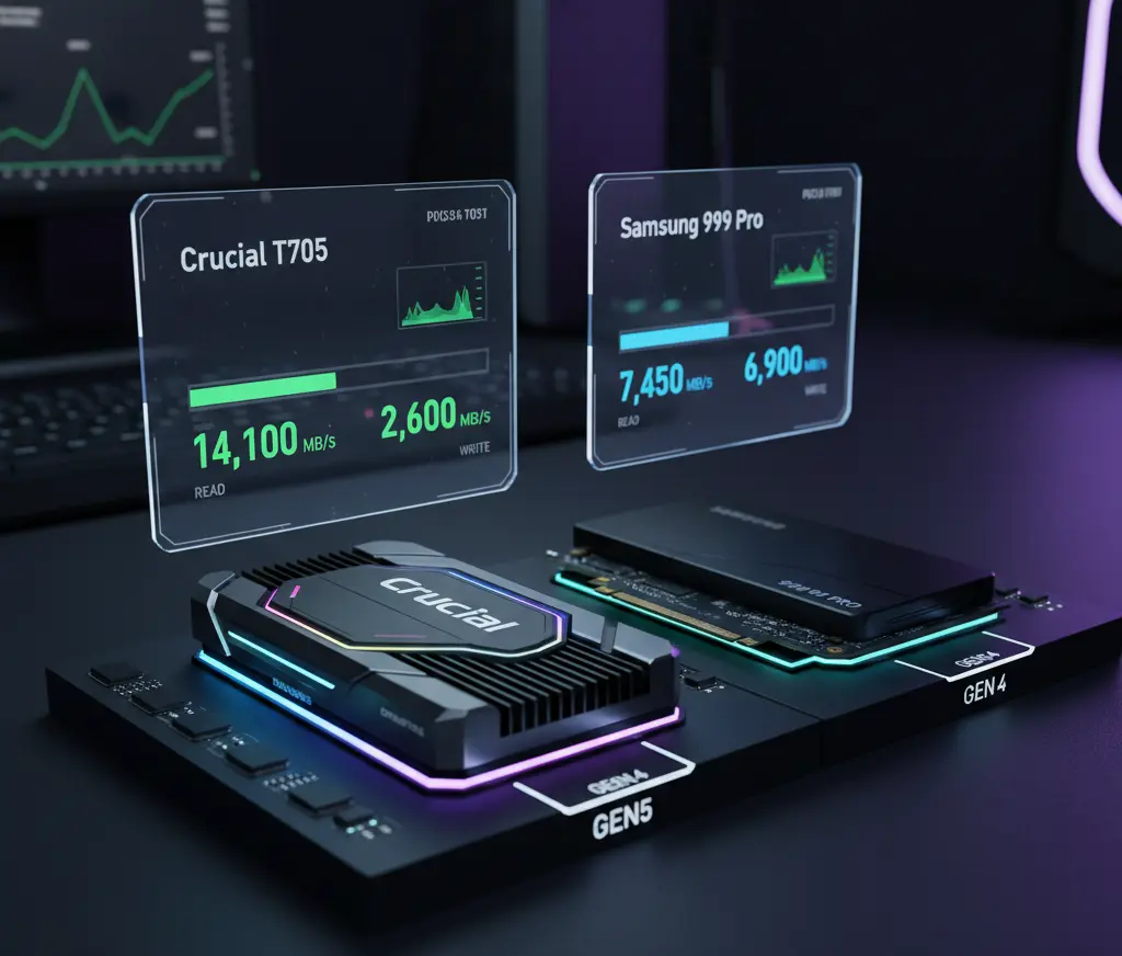 Crucial T705 vs Samsung 9100 Pro
