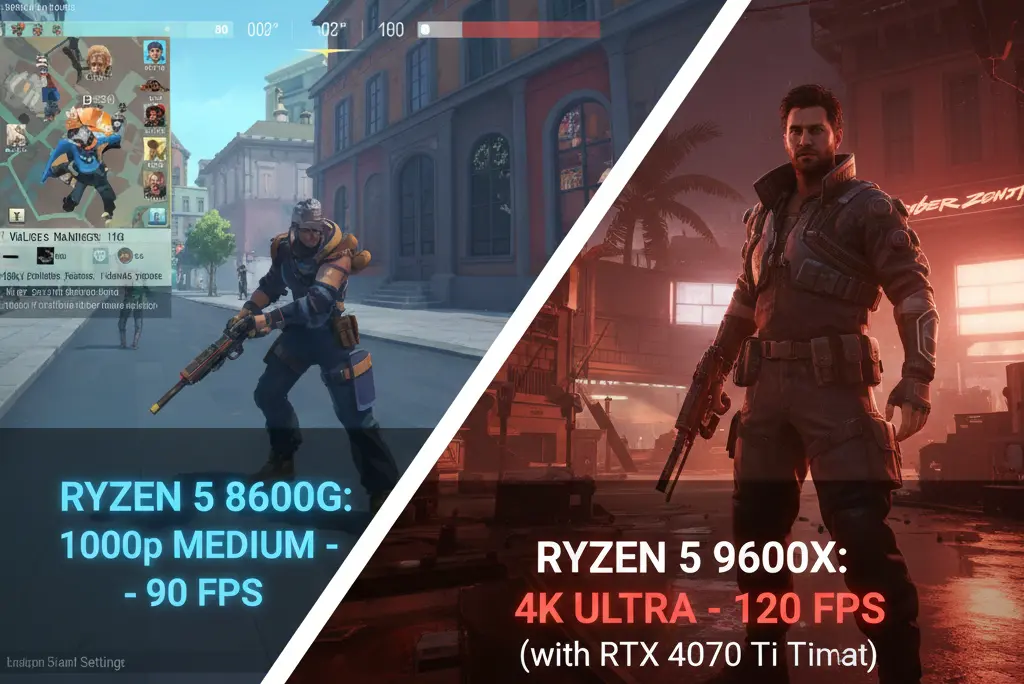 Ryzen 5 8600G and Ryzen 5 9600X