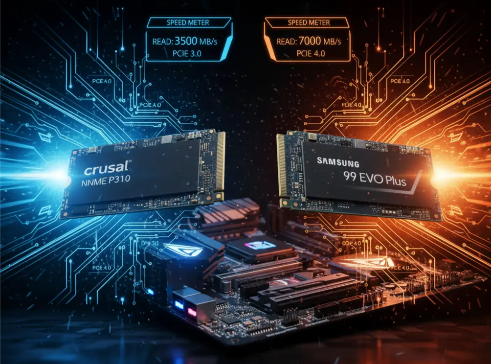 Crucial P310 vs Samsung 990 Evo Plus