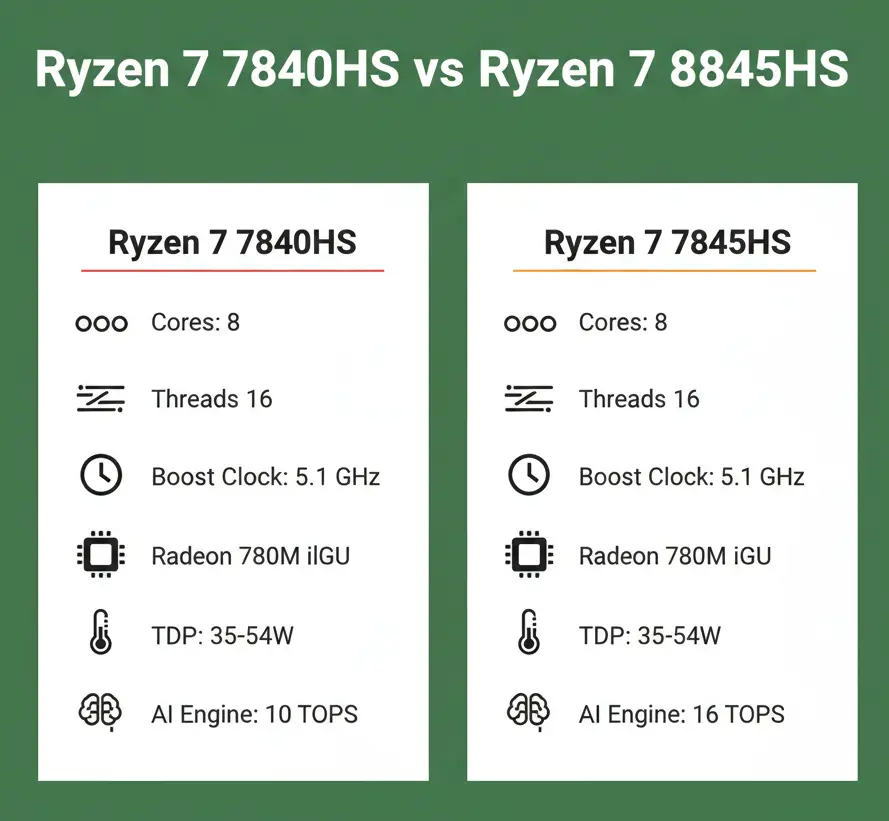 7 7840HS vs 8845HS