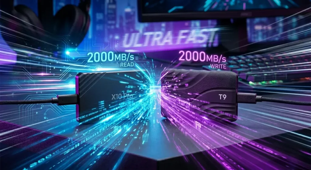 Crucial X10 Pro and Samsung T9