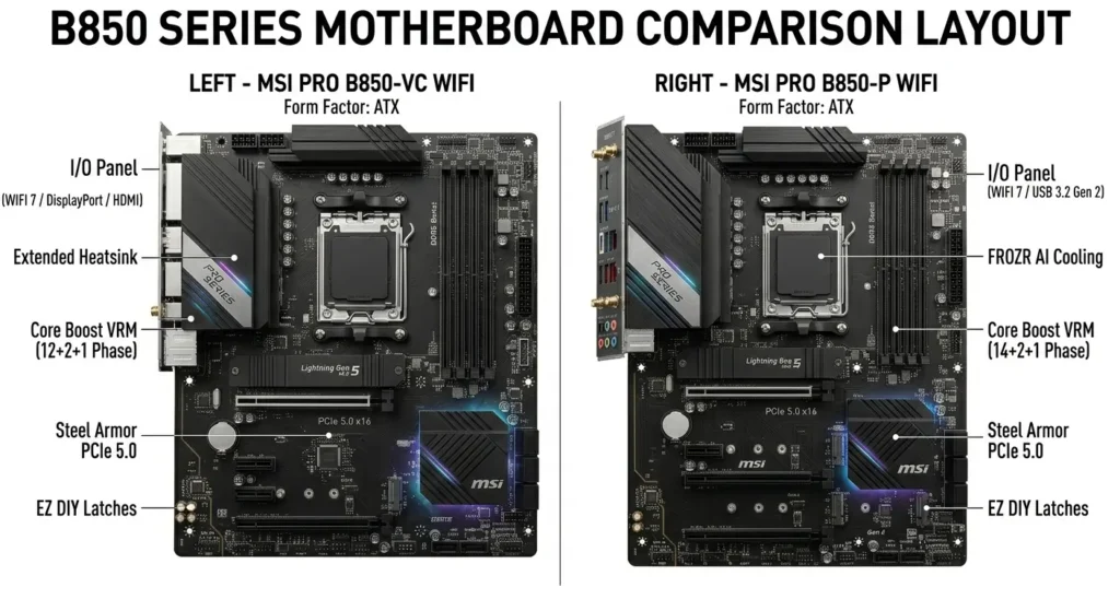 MSI PRO B850-VC and MSI PRO B850-P