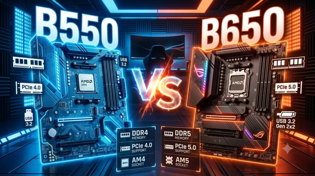 b550 motherboard vs b650
