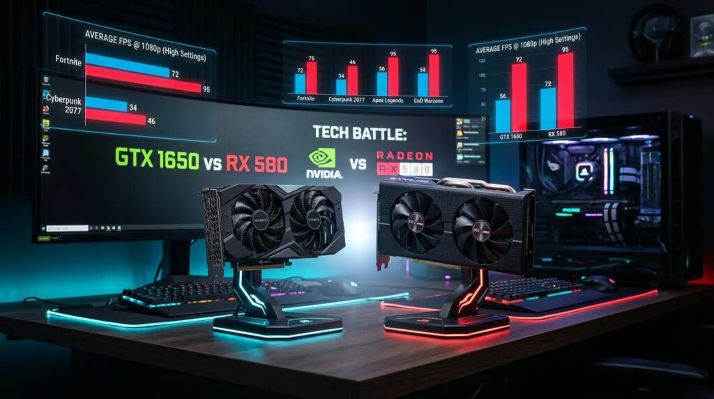 GTX 1650 vs RX 580