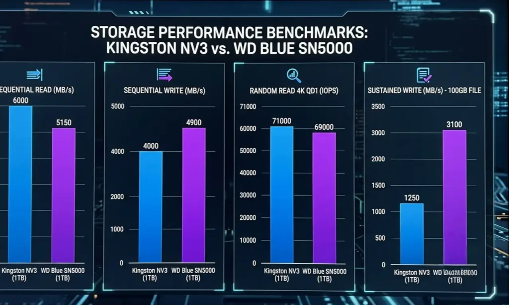 Kingston NV3 vs WD Blue SN5000