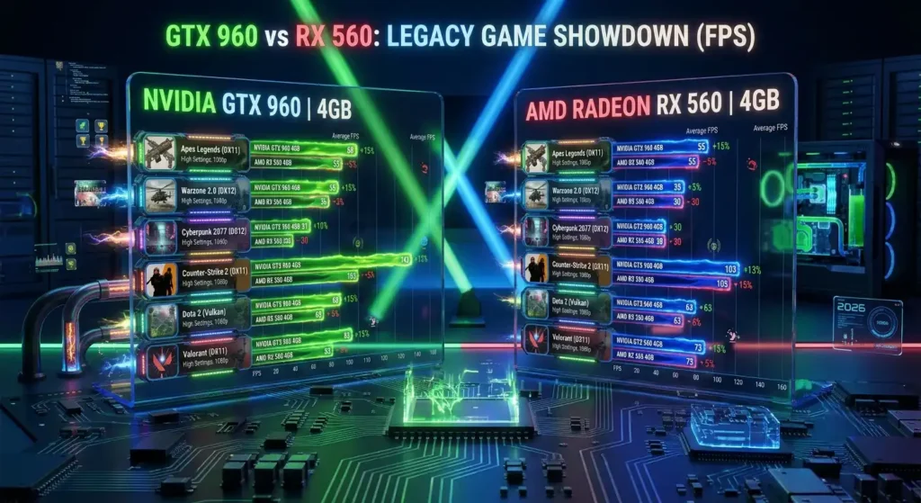 GTX 960 vs RX 560