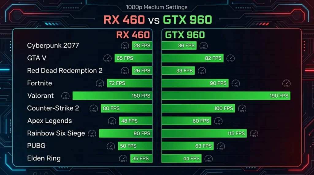 GTX 960 Vs RX 460