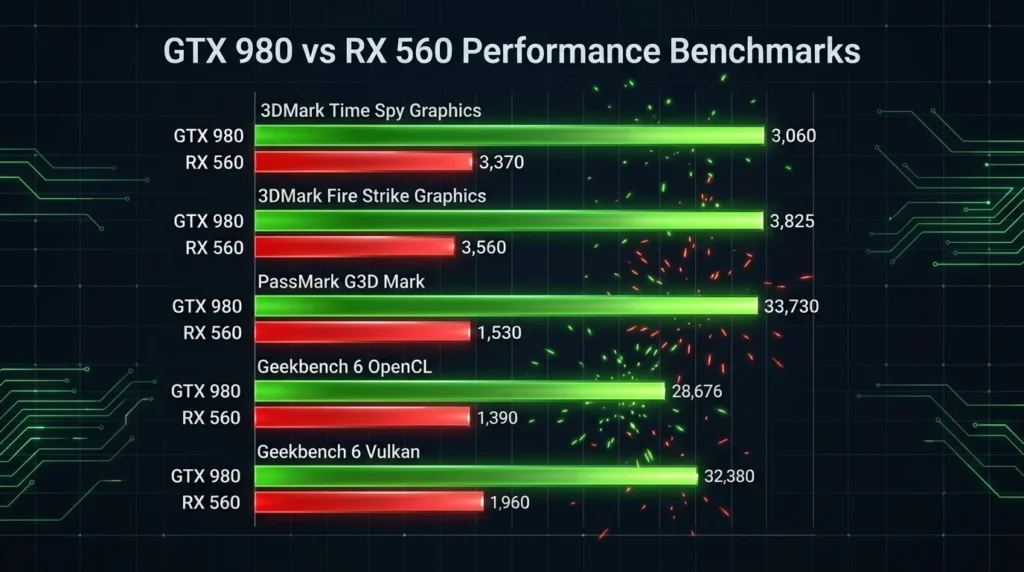 GTX 980 vs RX 560