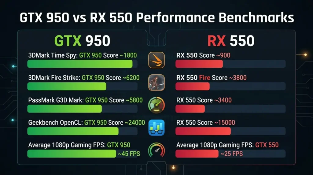 GTX 950 vs RX 550