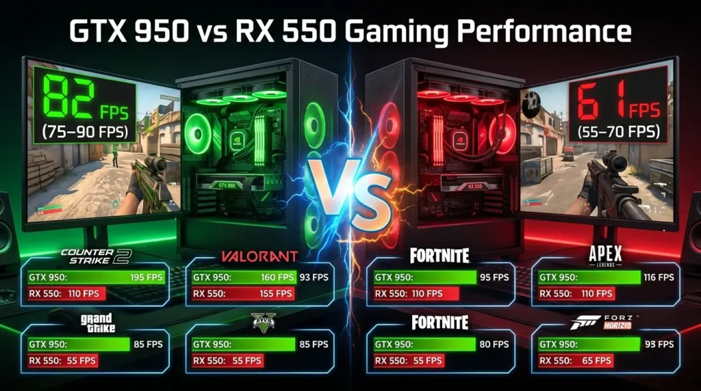 RX 550 Vs GTX 950
