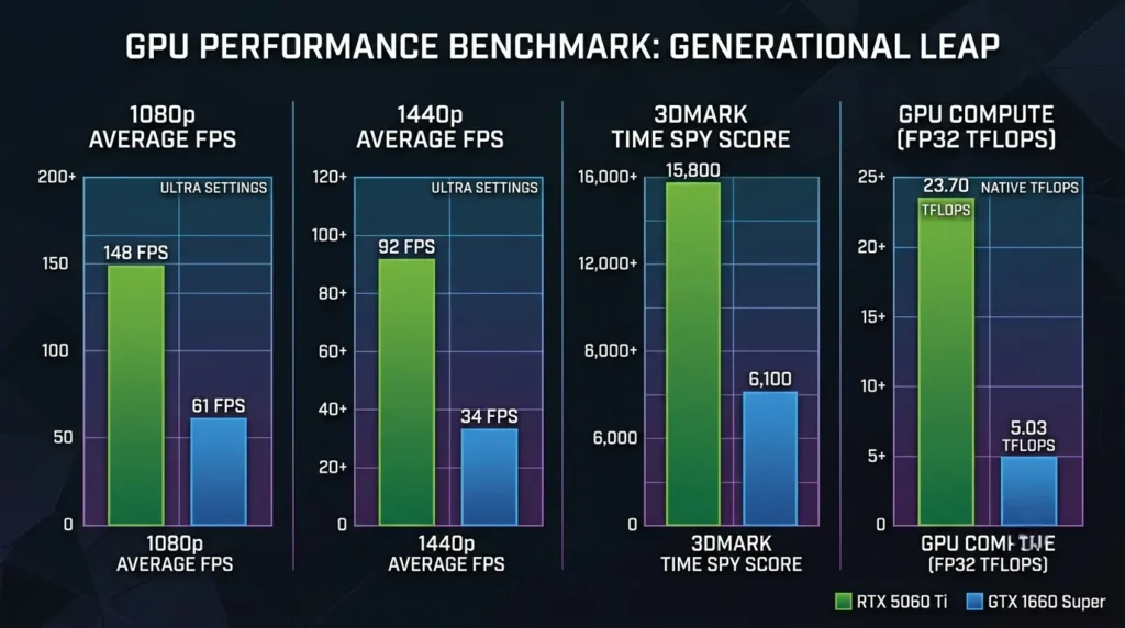 RTX 5060 Ti vs GTX 1660 Super