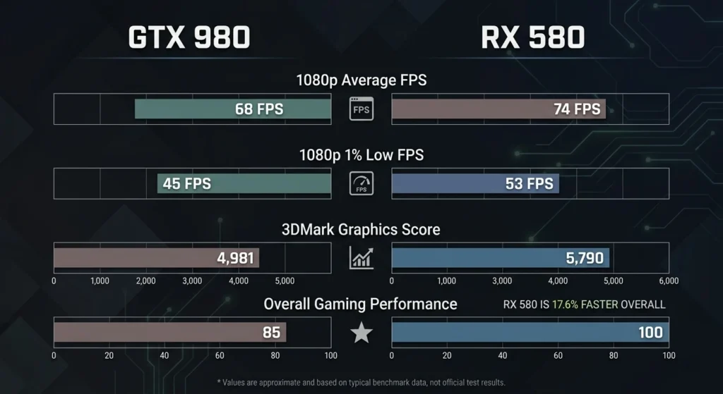 GTX 980 vs RX 580
