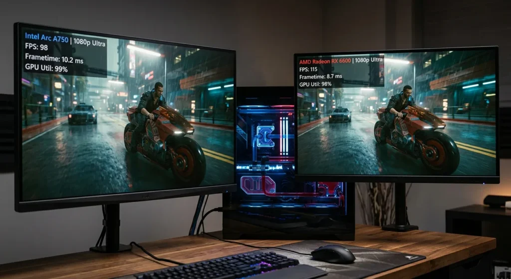 RX 6600 vs Arc A750